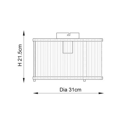 Endon 106265 - Candeeiro de teto RIDGETON 1xE27/10W/230V latão