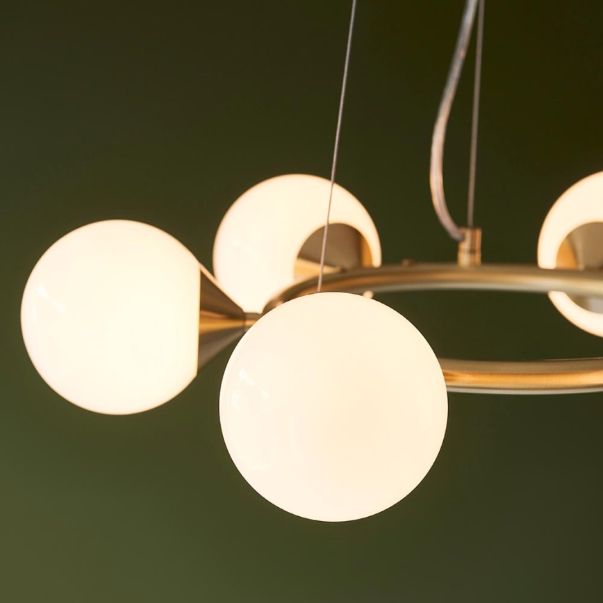 Endon 106390 - Lustre suspenso em cabo OTIS 6xG9/3W/230V dourado