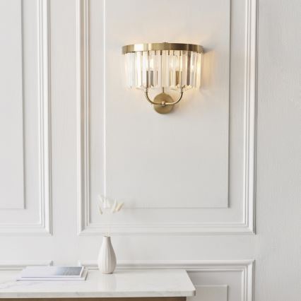 Endon 106450 - Iluminação de parede CHESTERFIELD 2xE14/6W/230V latão
