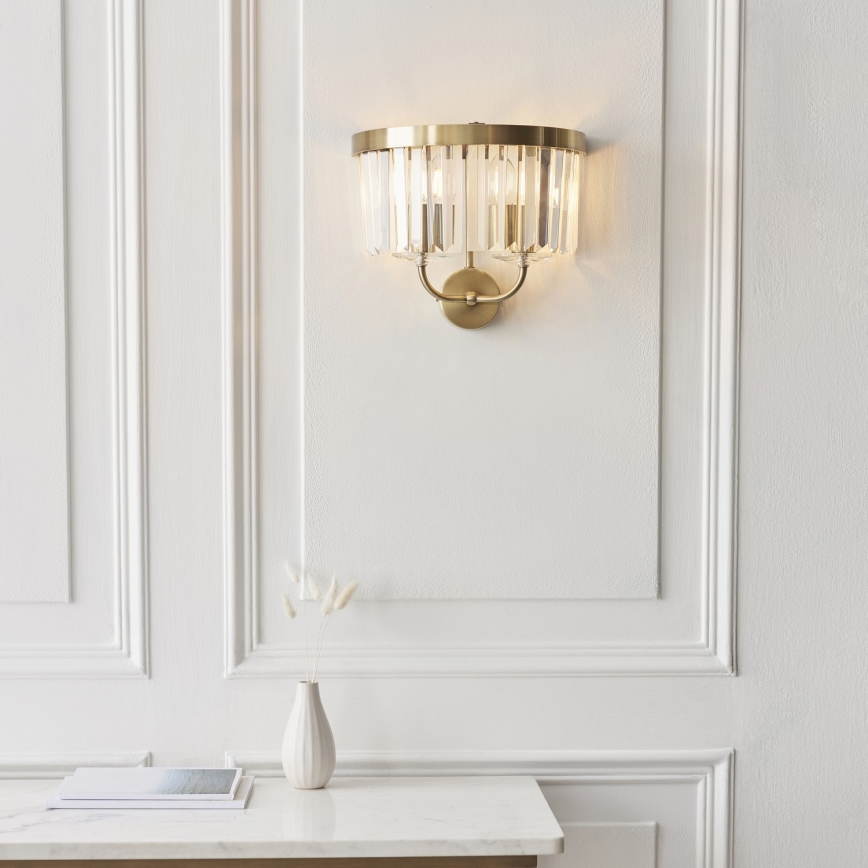 Endon 106450 - Iluminação de parede CHESTERFIELD 2xE14/6W/230V latão