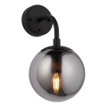 Endon 106664 - Iluminação de parede ONTARIO 1xE14/7W/230V preto/fumado