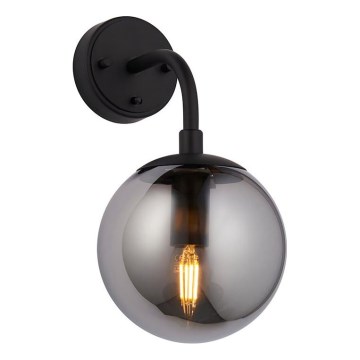 Endon 106664 - Iluminação de parede ONTARIO 1xE14/7W/230V preto/fumado