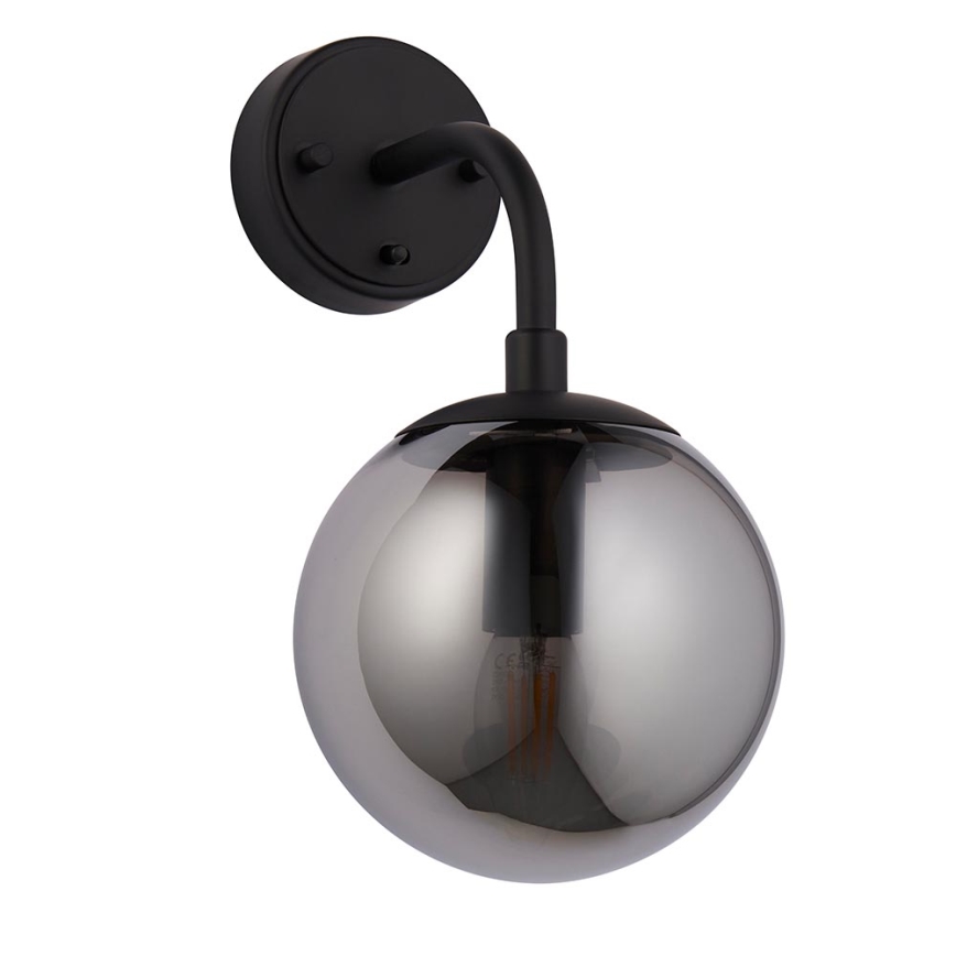 Endon 106664 - Iluminação de parede ONTARIO 1xE14/7W/230V preto/fumado