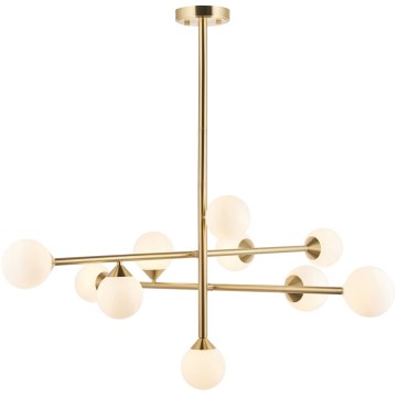 Endon 106754 - Lustre em haste OTIS 10xG9/5W/230V dourado
