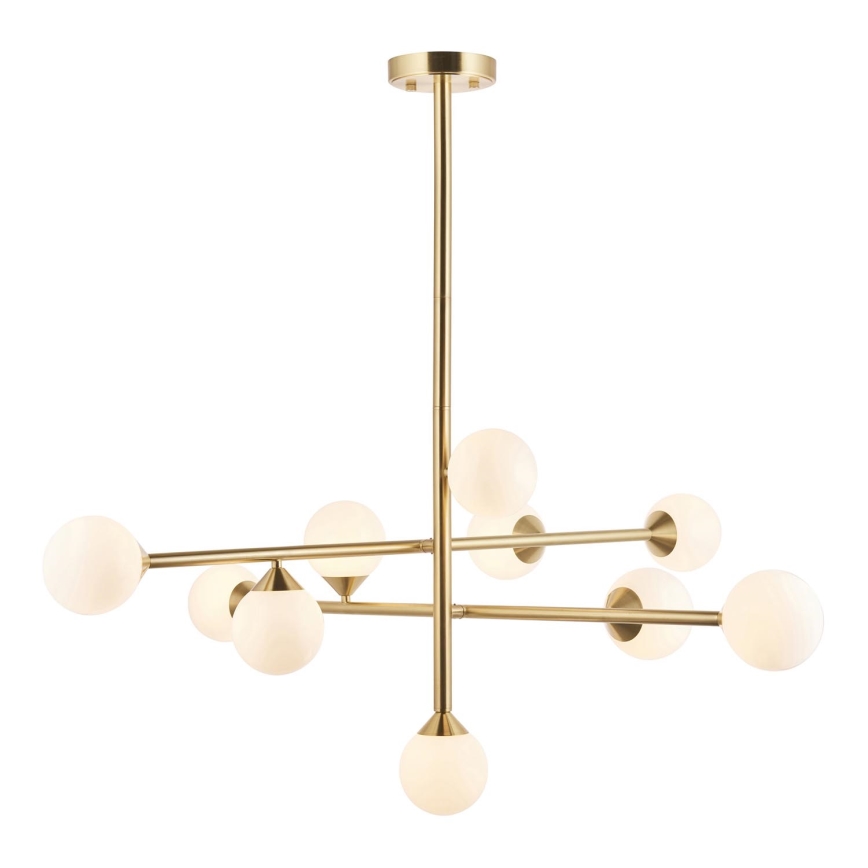 Endon 106754 - Lustre em haste OTIS 10xG9/5W/230V dourado