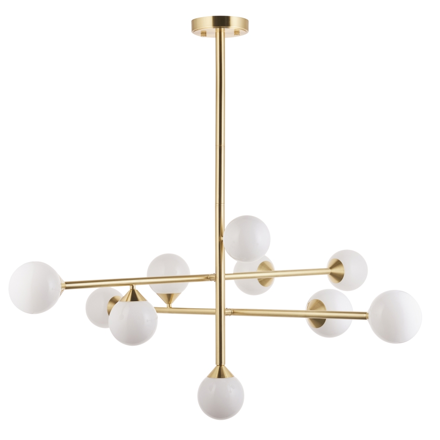 Endon 106754 - Lustre em haste OTIS 10xG9/5W/230V dourado