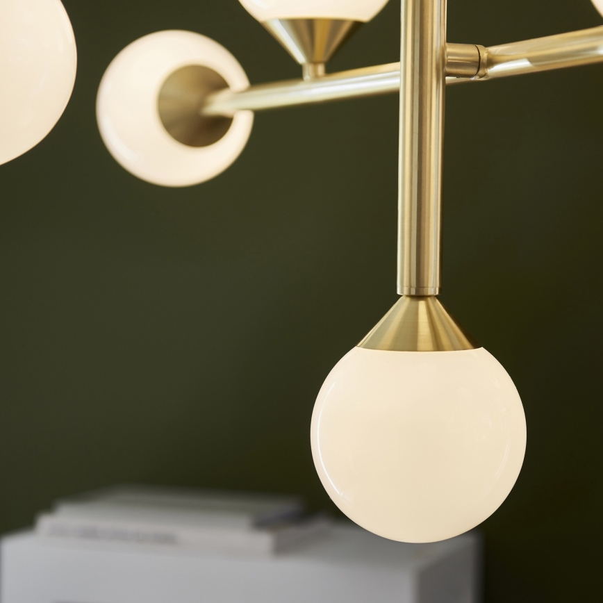Endon 106754 - Lustre em haste OTIS 10xG9/5W/230V dourado
