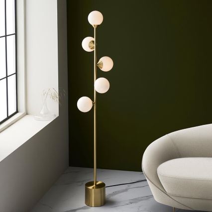 Endon 106756 - Candeeiro de pé OTIS 5xG9/3W/230V dourado