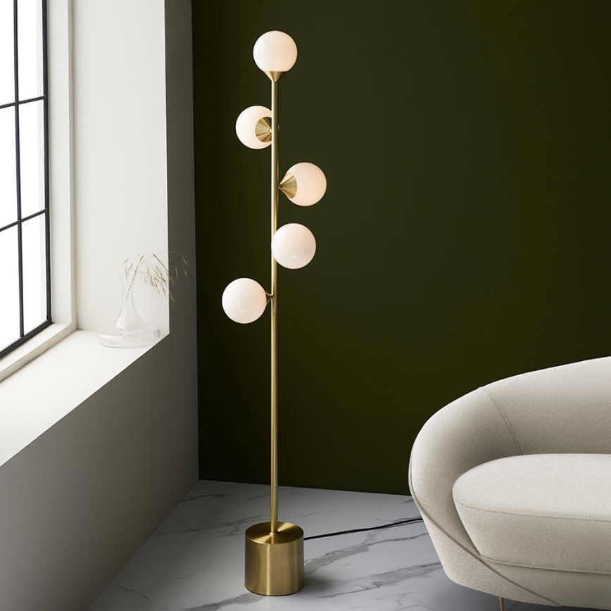 Endon 106756 - Candeeiro de pé OTIS 5xG9/3W/230V dourado