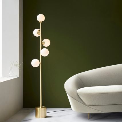 Endon 106756 - Candeeiro de pé OTIS 5xG9/3W/230V dourado