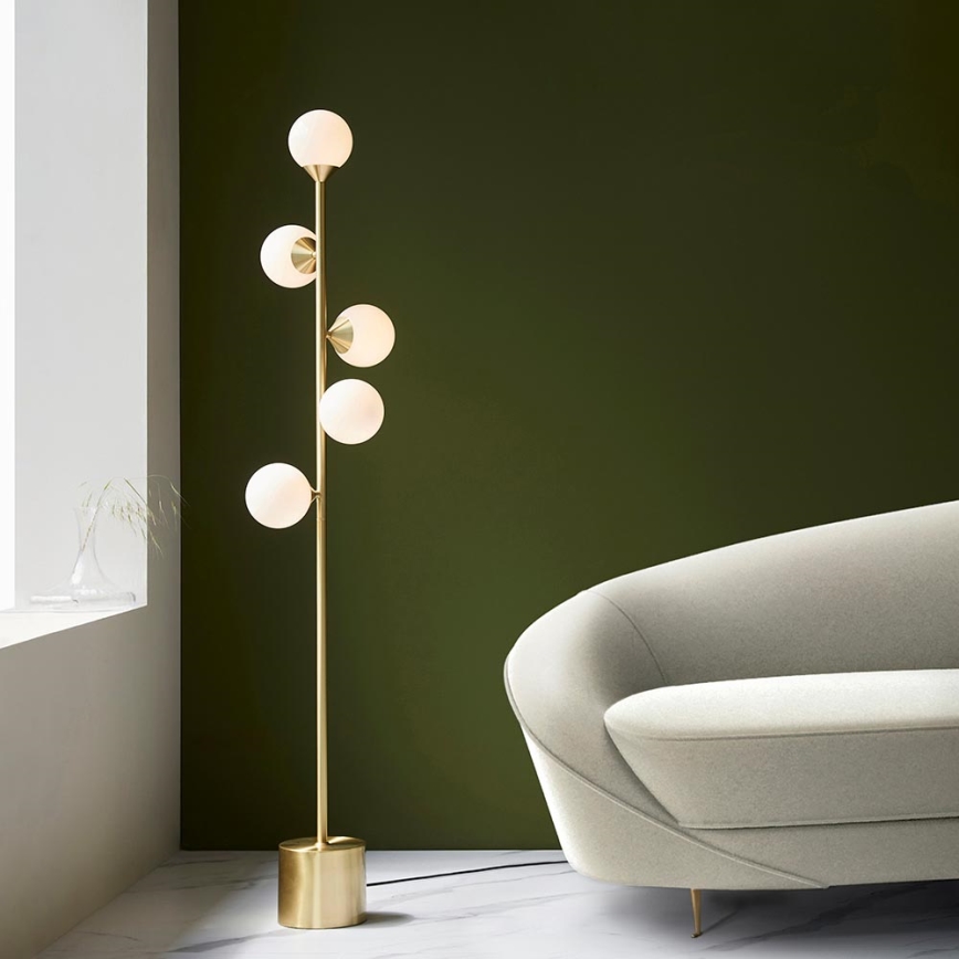 Endon 106756 - Candeeiro de pé OTIS 5xG9/3W/230V dourado