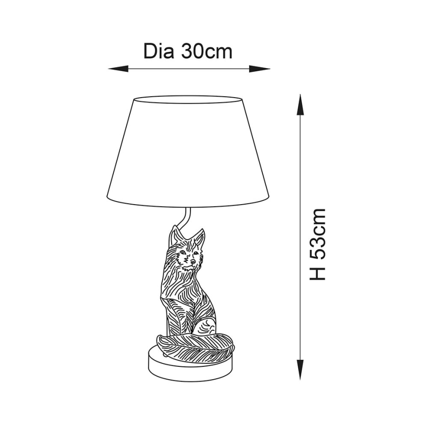 Endon 106796 - Candeeiro de mesa FOX 1xE14/6W/230V preto/latão