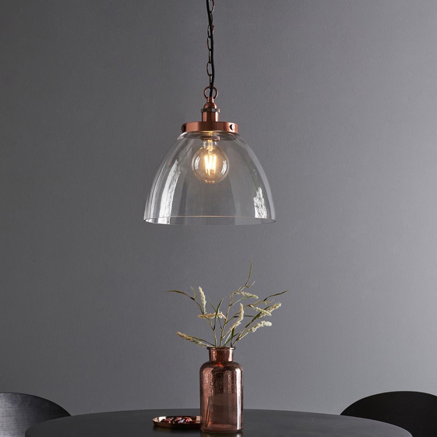 Endon 106895 - Lustre com corrente HANSEN 1xE27/10W/230V cobre