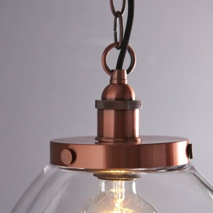 Endon 106895 - Lustre com corrente HANSEN 1xE27/10W/230V cobre