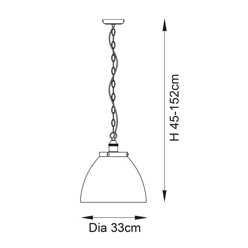 Endon 106895 - Lustre com corrente HANSEN 1xE27/10W/230V cobre