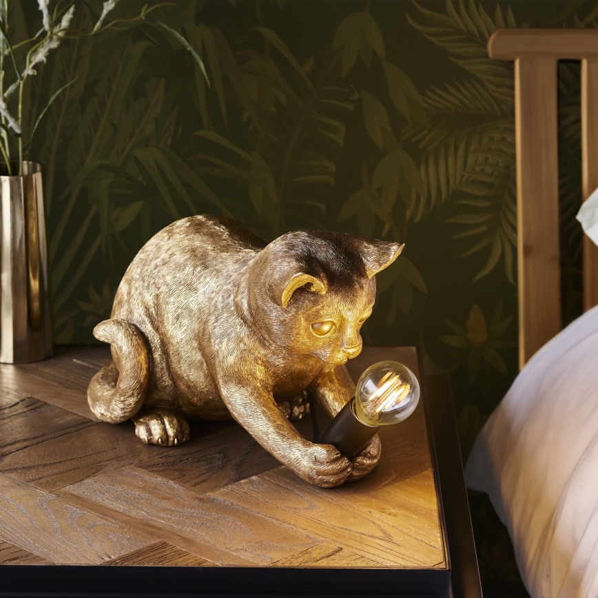 Endon 107389 - Candeeiro de mesa KITTEN 1xE14/7W/230V dourado