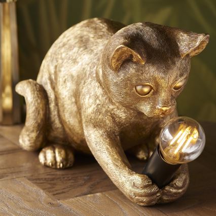 Endon 107389 - Candeeiro de mesa KITTEN 1xE14/7W/230V dourado