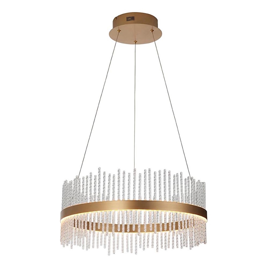 Endon 107671 - Candeeiro suspenso LED com regulação ADRIEL LED/41W/230V 3000K diâmetro 51 cm dourado/transparente