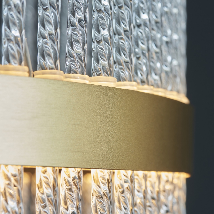 Endon 107671 - Candeeiro suspenso LED com regulação ADRIEL LED/41W/230V 3000K diâmetro 51 cm dourado/transparente