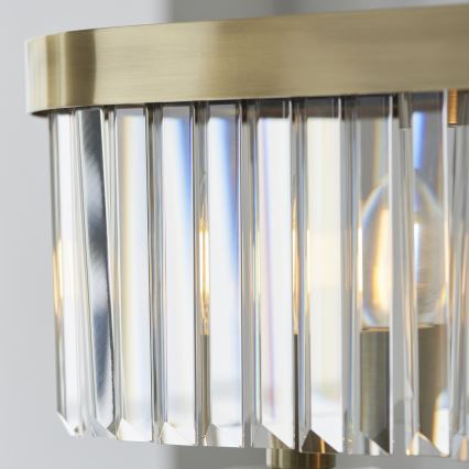 Endon 110539 - Lustre com corrente CHESTERFIELD 4xE14/6W/230V latão