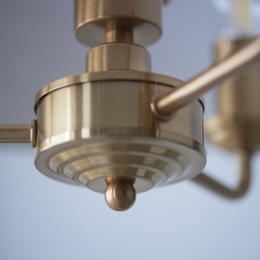 Endon 110723 - Candeeiro suspenso HIGHCLERE 3xE14/40W/230V bege/latão