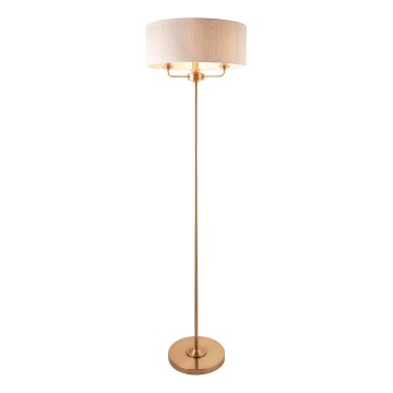 Endon 110724 - Candeeiro de chão HIGHCLERE 1xE14/40W/230V bege/latão