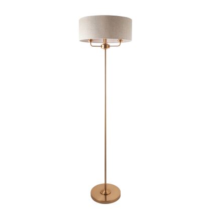 Endon 110724 - Candeeiro de chão HIGHCLERE 1xE14/40W/230V bege/latão