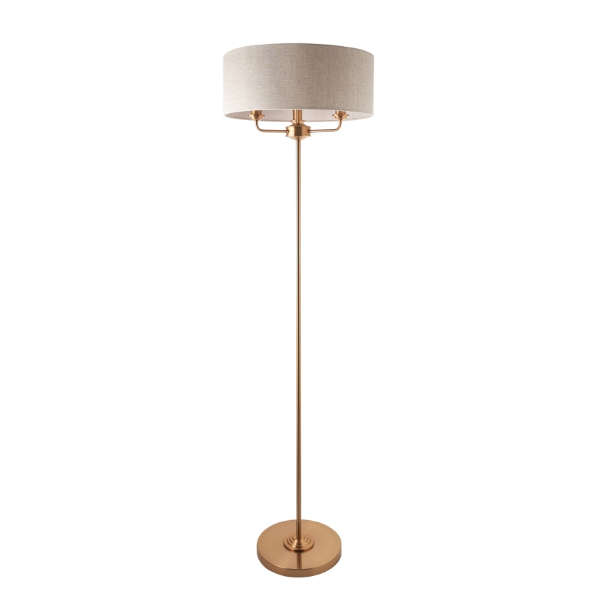 Endon 110724 - Candeeiro de chão HIGHCLERE 1xE14/40W/230V bege/latão