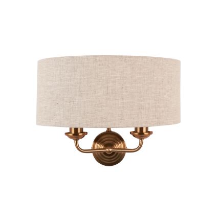 Endon 110726 - Iluminação de parede HIGHCLERE 2xE14/40W/230V bege/latão