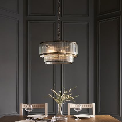 Endon 110944 - Lustre com corrente RIDGETON 5xE14/6W/230V latão