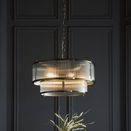 Endon 110944 - Lustre com corrente RIDGETON 5xE14/6W/230V latão