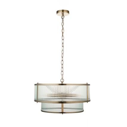 Endon 110944 - Lustre com corrente RIDGETON 5xE14/6W/230V latão