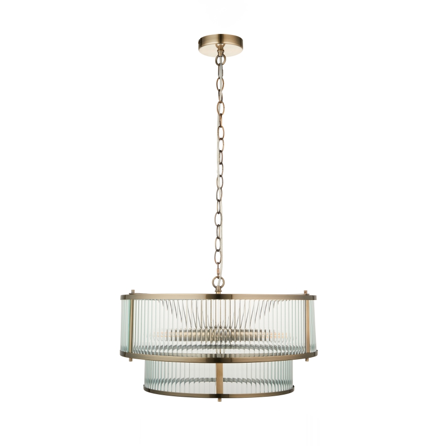 Endon 110944 - Lustre com corrente RIDGETON 5xE14/6W/230V latão