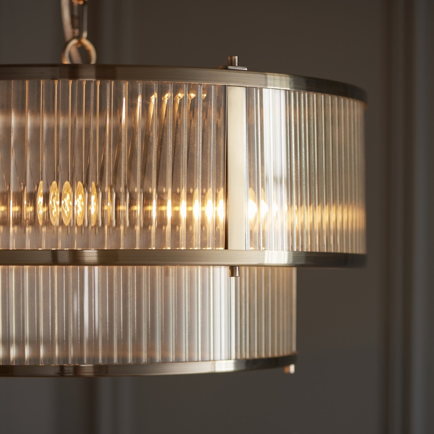 Endon 110944 - Lustre com corrente RIDGETON 5xE14/6W/230V latão