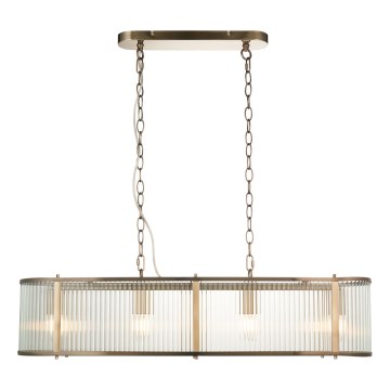Endon 110945 - Candeeiro suspenso RIDGETON 4xE14/6W/230V latão/transparente