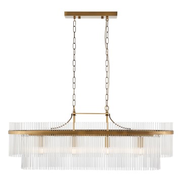 Endon 112573 - Candeeiro suspenso MARIETTA 4xE14/6W/230V latão/transparente