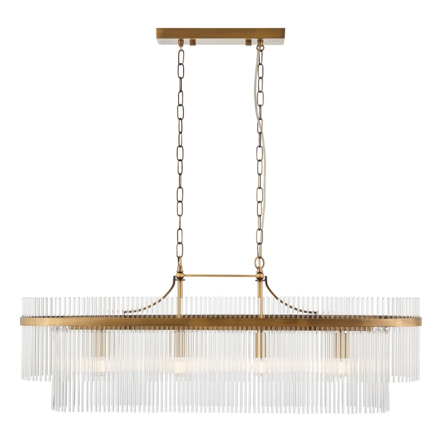 Endon 112573 - Candeeiro suspenso MARIETTA 4xE14/6W/230V latão/transparente