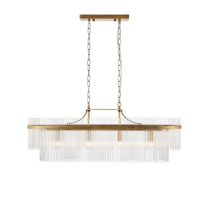 Endon 112573 - Candeeiro suspenso MARIETTA 4xE14/6W/230V latão/transparente