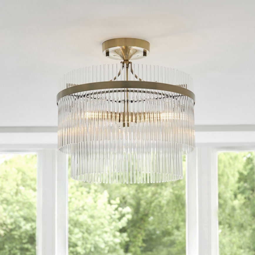 Endon 112575 - Candeeiro integrado MARIETTA 3xE14/7W/230V latão/transparente