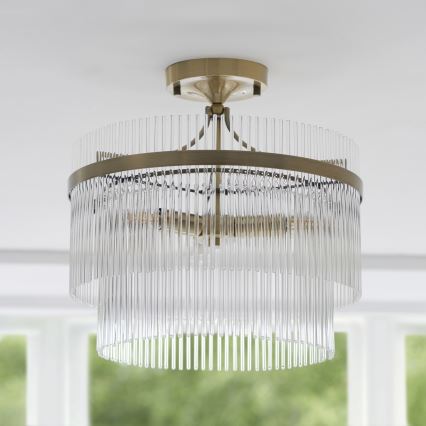 Endon 112575 - Candeeiro integrado MARIETTA 3xE14/7W/230V latão/transparente