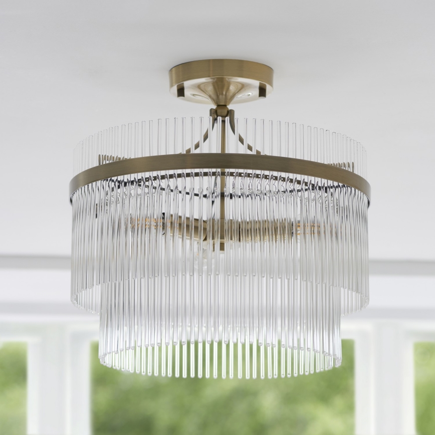 Endon 112575 - Candeeiro integrado MARIETTA 3xE14/7W/230V latão/transparente
