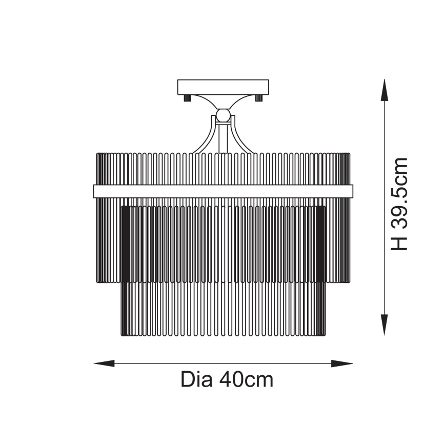 Endon 112575 - Candeeiro integrado MARIETTA 3xE14/7W/230V latão/transparente