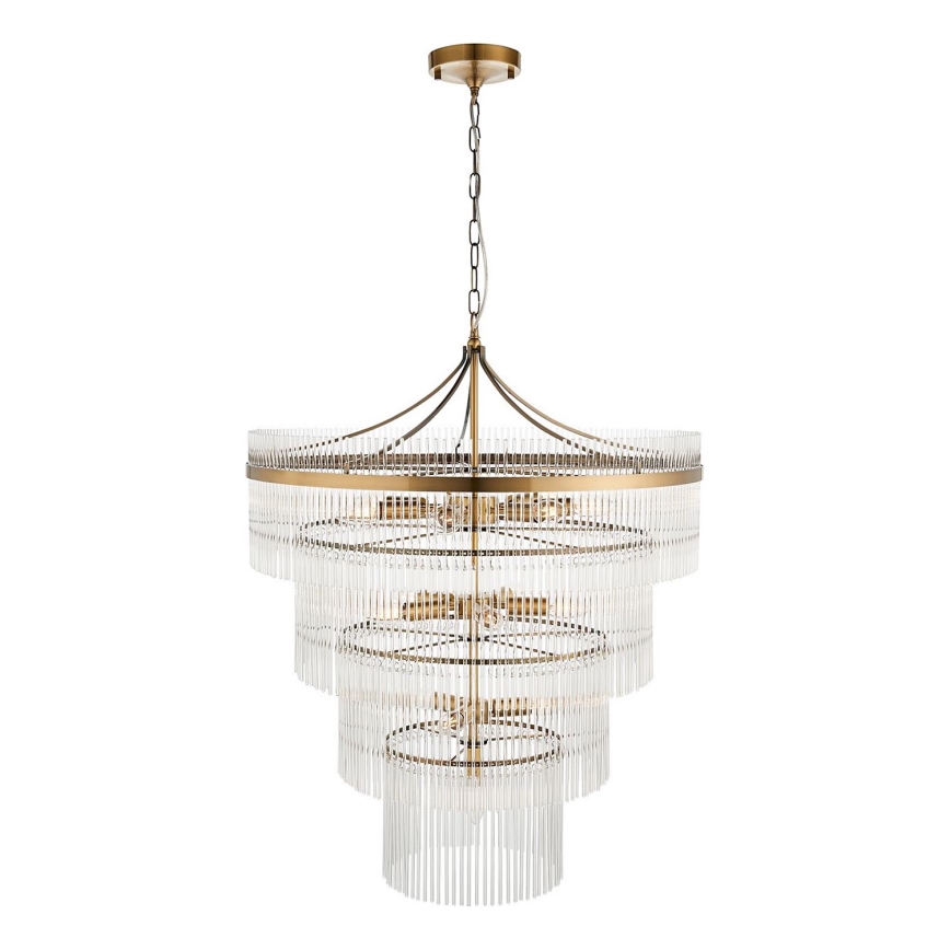 Endon 112576 - Candeeiro suspenso MARIETTA 16xE14/6W/230V latão/transparente