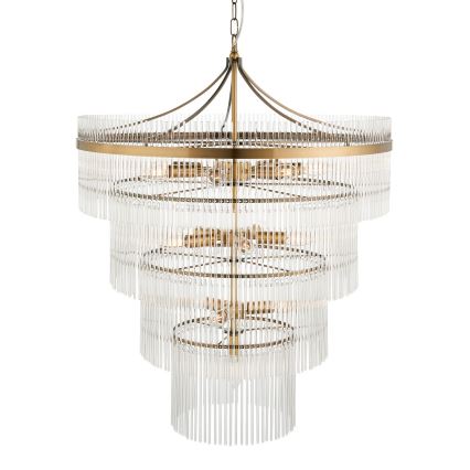 Endon 112576 - Candeeiro suspenso MARIETTA 16xE14/6W/230V latão/transparente