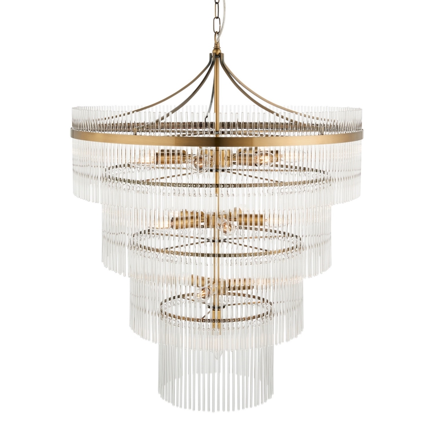 Endon 112576 - Candeeiro suspenso MARIETTA 16xE14/6W/230V latão/transparente