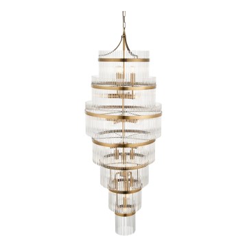 Endon 112793 - Candeeiro suspenso MARIETTA GRAND 21xE14/6W/230V latão/transparente