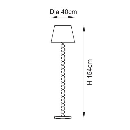 Endon 114634 - Candeeiro de chão HIGGLEDY 1xE27/10W/230V verde/cinzento