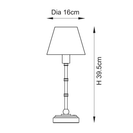 Endon 114796 - Candeeiro de mesa LED com regulação BURLEY LED/1,5W/5V latão/azul