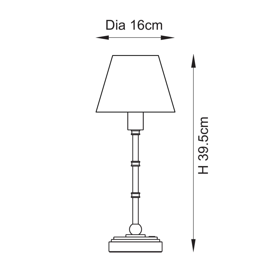 Endon 114796 - Candeeiro de mesa LED com regulação BURLEY LED/1,5W/5V latão/azul