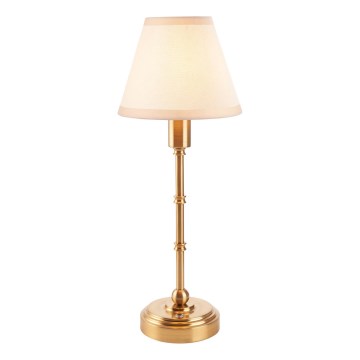 Endon 114811 - Candeeiro de mesa recarregável LED dimável BURLEY LED/1,5W/5V 3600 mAh latão/branco